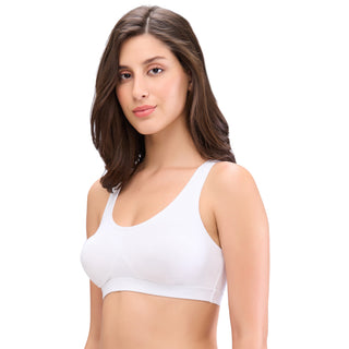 JS 93-Non Padded Solid Low Impact Sports Bra