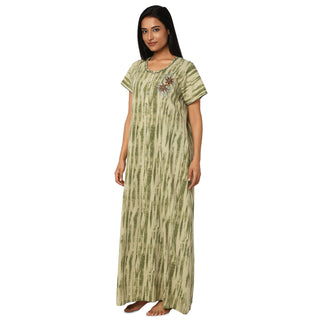 JSS 11007-Cotton Nighty Regular -Mehendi