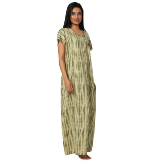 JSS 11007-Cotton Nighty Regular -Mehendi