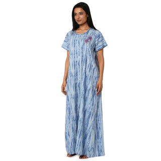JSS 11007-Cotton Nighty Regular -Sky Blue