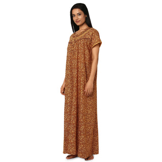 JSS 11058-Cotton Nighty Regular -Mustard