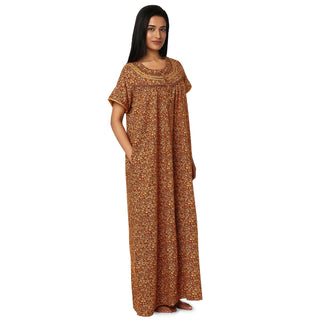 JSS 11058-Cotton Nighty Regular -Mustard