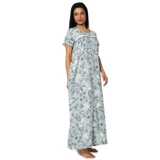 JSS 11073-Cotton Nighty Regular -Light Grey