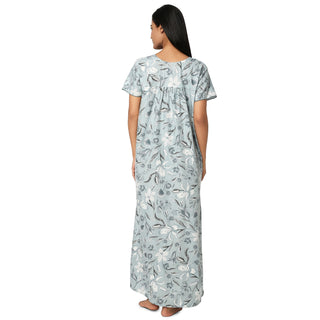 JSS 11073-Cotton Nighty Regular -Light Grey