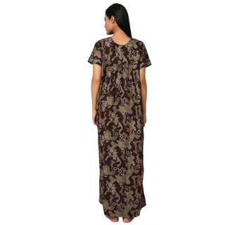JSS 11079-Cotton Nighty Regular -Coffee