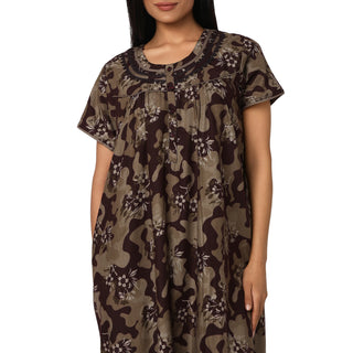JSS 11079-Cotton Nighty Regular -Coffee