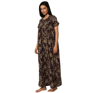 JSS 11079-Cotton Nighty Regular -Coffee