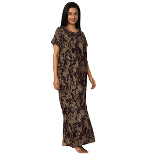 JSS 11079-Cotton Nighty Regular -Coffee