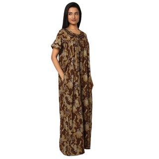 JSS 11079-Cotton Nighty Regular -Mehendi