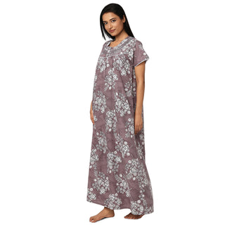 JSS 11085-Cotton Nighty Regular -Coffee
