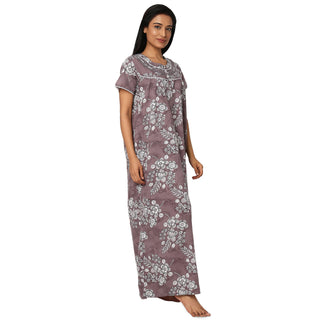 JSS 11085-Cotton Nighty Regular -Coffee