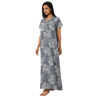 JSS 11085-Cotton Nighty Regular -Grey