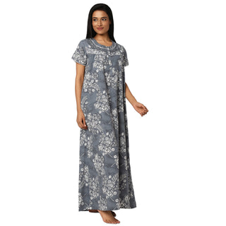 JSS 11085-Cotton Nighty Regular -Grey