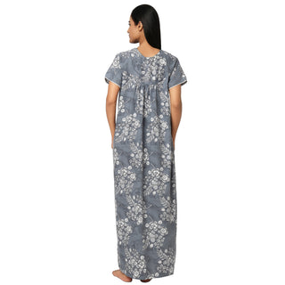 JSS 11085-Cotton Nighty Regular -Grey