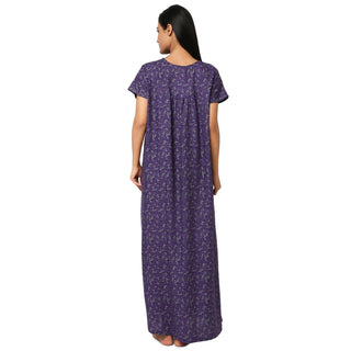 JSS 11087-Cotton Nighty Regular -Purple