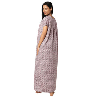 JSS 11090-Cotton Nighty Regular -Brown