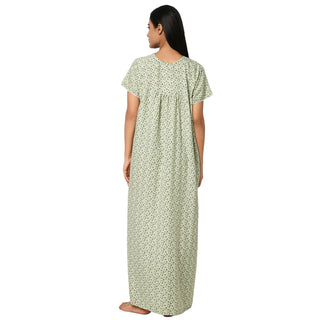 JSS 11090-Cotton Nighty Regular -Green