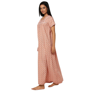 JSS 11090-Cotton Nighty Regular -Peach