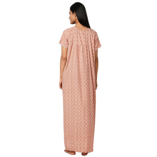 JSS 11090-Cotton Nighty Regular -Peach