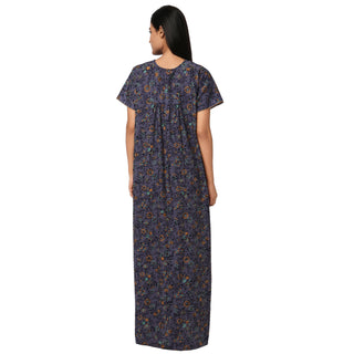 JSS 11092-Cotton Nighty Regular -Blue