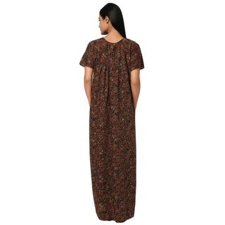 JSS 11092-Cotton Nighty Regular -Coffee
