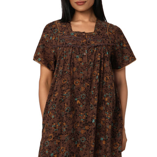 JSS 11092-Cotton Nighty Regular -Coffee