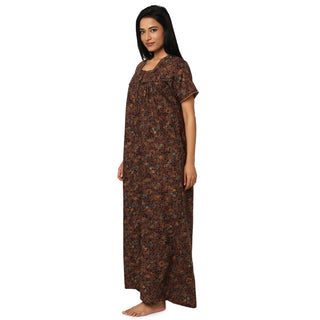 JSS 11092-Cotton Nighty Regular -Coffee