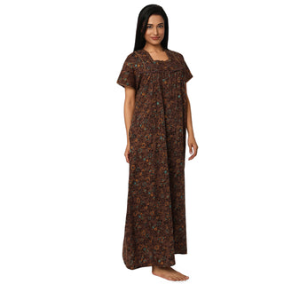 JSS 11092-Cotton Nighty Regular -Coffee