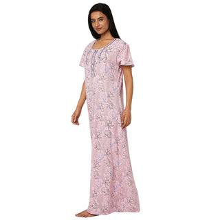 JSS 11093-Cotton Nighty Regular -Pink