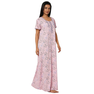 JSS 11093-Cotton Nighty Regular -Pink