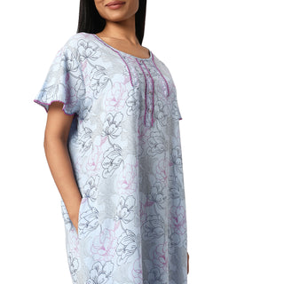 JSS 11093-Cotton Nighty Regular -Sky Blue