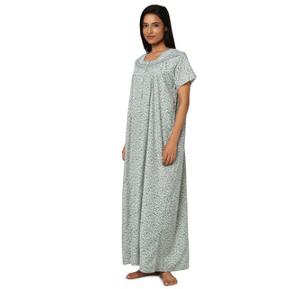JSS 11097-Cotton Nighty Regular -Green
