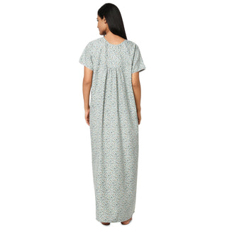 JSS 11097-Cotton Nighty Regular -Green