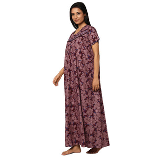 JSS 11099-Cotton Nighty Regular -Brown