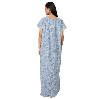 JSS 12003-Cotton Nighty Regular -Blue