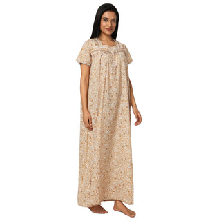 JSS 12003-Cotton Nighty Regular -Mustard