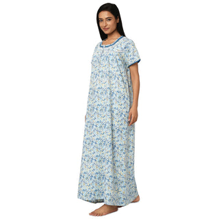 JSS 12006-Cotton Nighty Regular -Blue