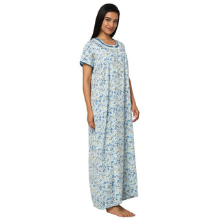 JSS 12006-Cotton Nighty Regular -Blue