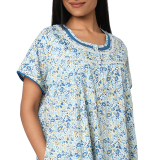 JSS 12006-Cotton Nighty Regular -Blue