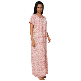 JSS 12006-Cotton Nighty Regular -Red