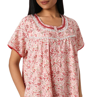 JSS 12006-Cotton Nighty Regular -Red