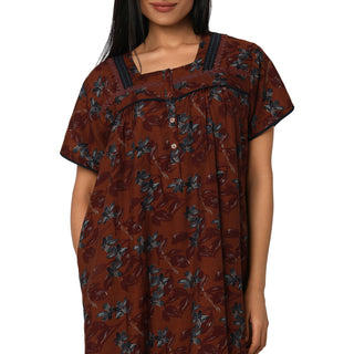 JSS 12009-Cotton Nighty Regular -Brown