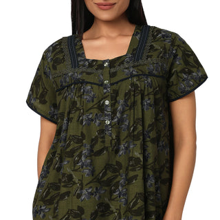 JSS 12009-Cotton Nighty Regular -Green