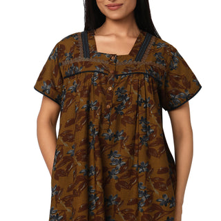 JSS 12009-Cotton Nighty Regular -Mustard