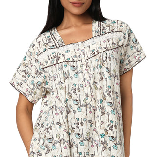JSS 12013-Cotton Nighty Regular -Blue