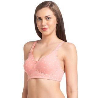 ROSE  7-Non Padded T-Shirt Minimizer Bra Peach