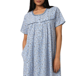 SCK 7001-Cotton Nighty Regular -Sky Blue