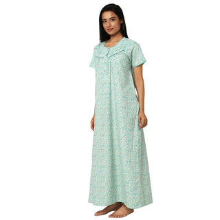 SCK 7002-Cotton Nighty Regular -Rama Green