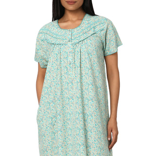 SCK 7002-Cotton Nighty Regular -Rama Green