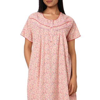 SCK 7002-Cotton Nighty Regular -Rani Pink
